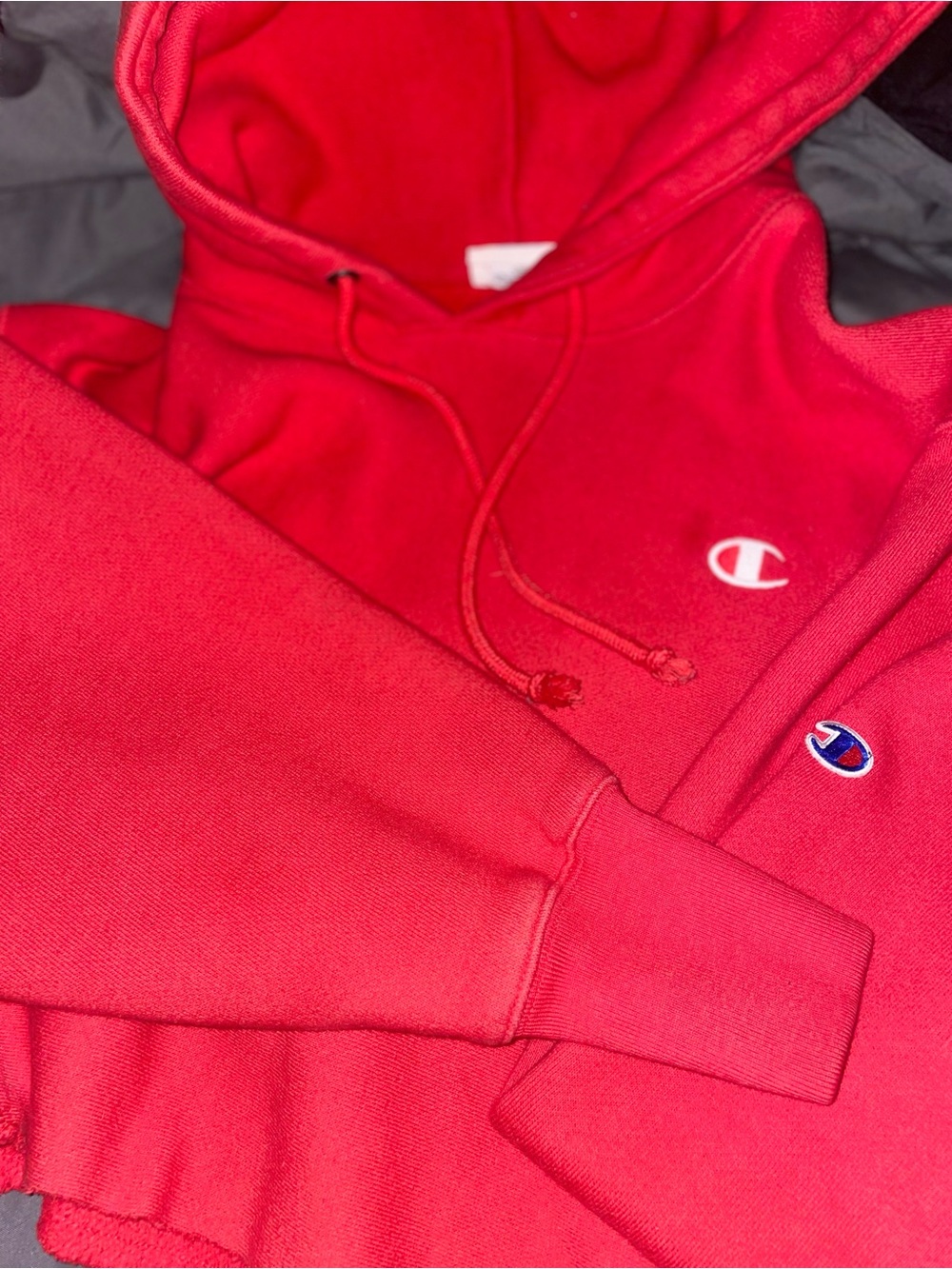 Champion  Red Pullover Hoodie with C Patch